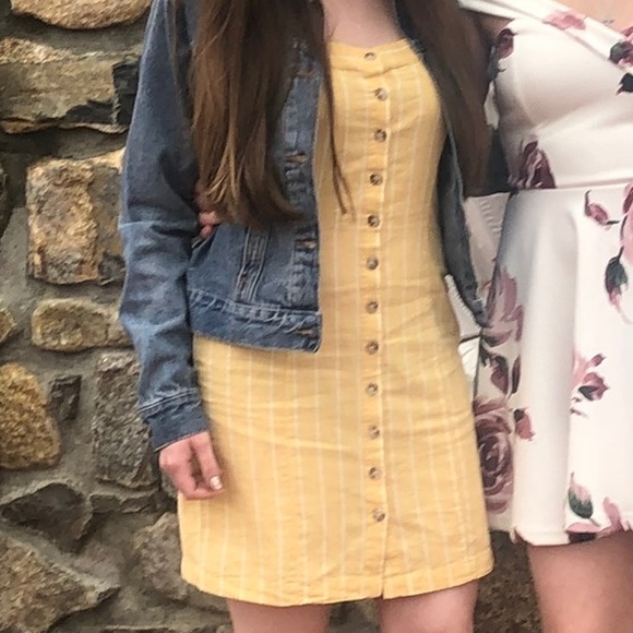 Yellow Pin-Striped Dress - Picture 5 of 6